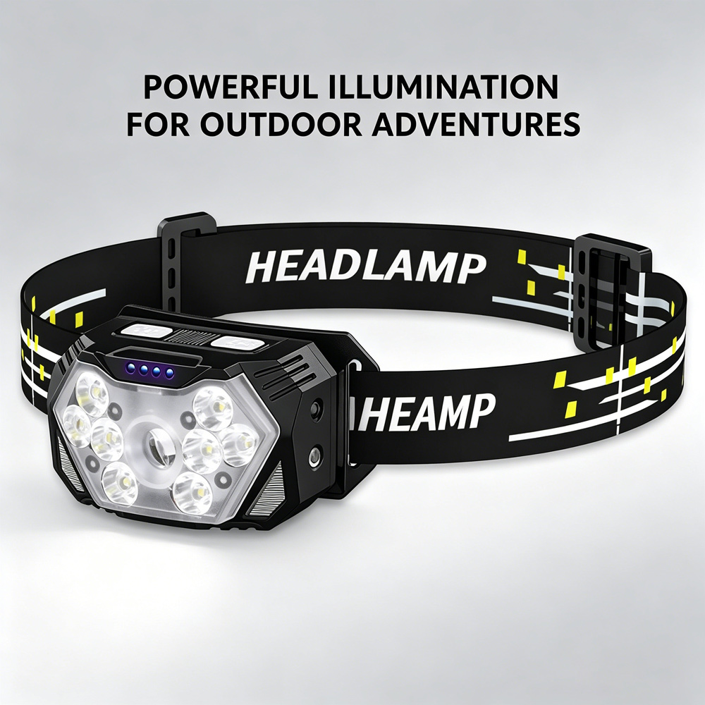 Outdoor Camping Jobs - Lampe frontale LED étanche à chargement