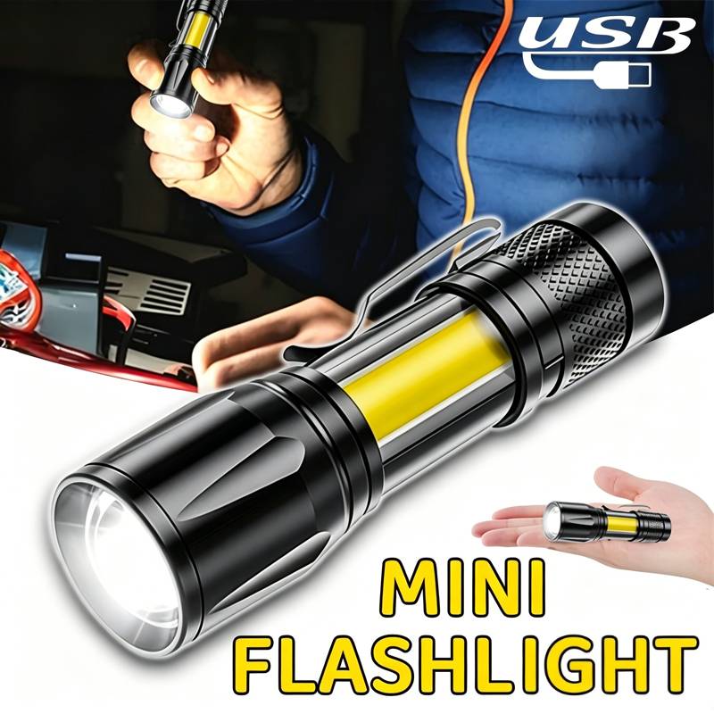 Outdoor Camping Lantern - Mini lampe torche LED COB, projecteur