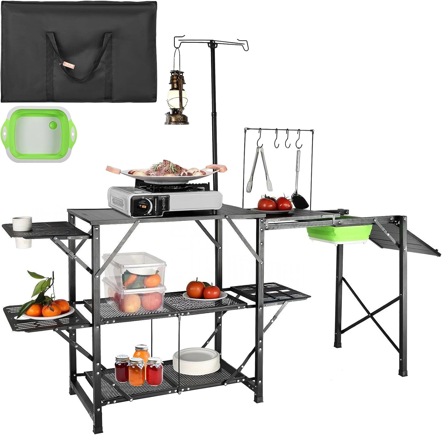 Outdoor Camping Kitchen With Sink - Table de cuisine de camping avec