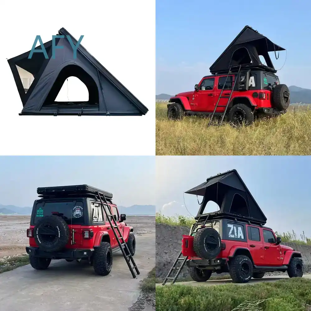 Outdoor Camping Van Tent - Tente de toit triangulaire hydraulique ultra-fine