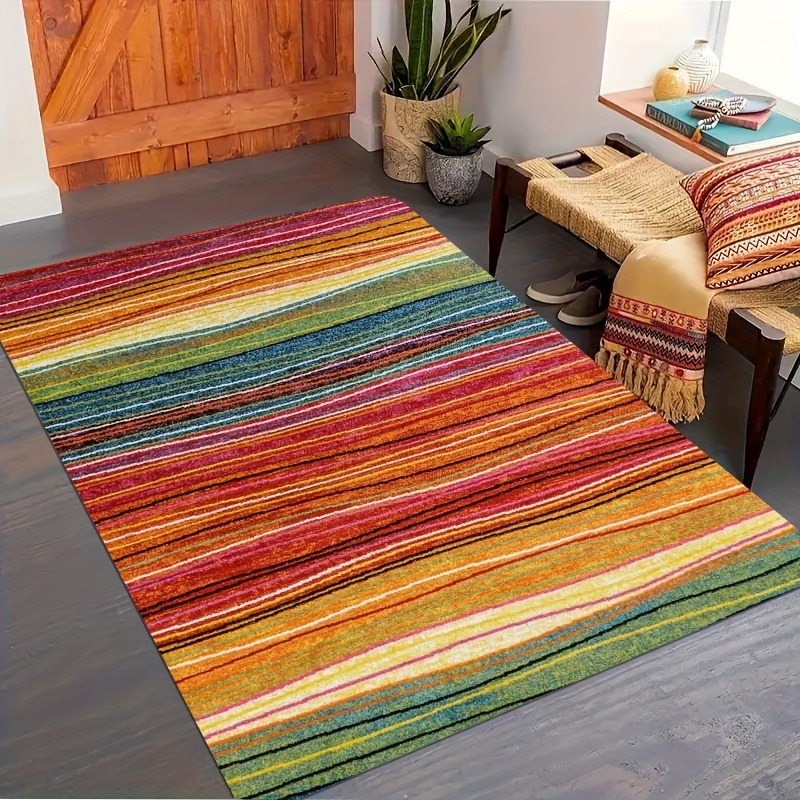 1PC lignes arc-en-ciel tapis d - Outdoor Camping Kitchen With Sink avis et prix
