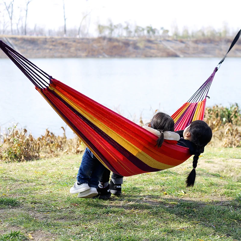 Hamac en toile sans bâtonnets  - Bed Outdoor Camping avis et prix
