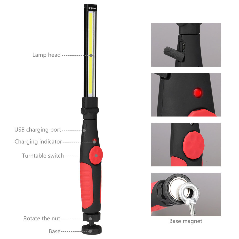 Lampe de poche pliante COB, Re - Outdoor Camping Jobs avis et prix