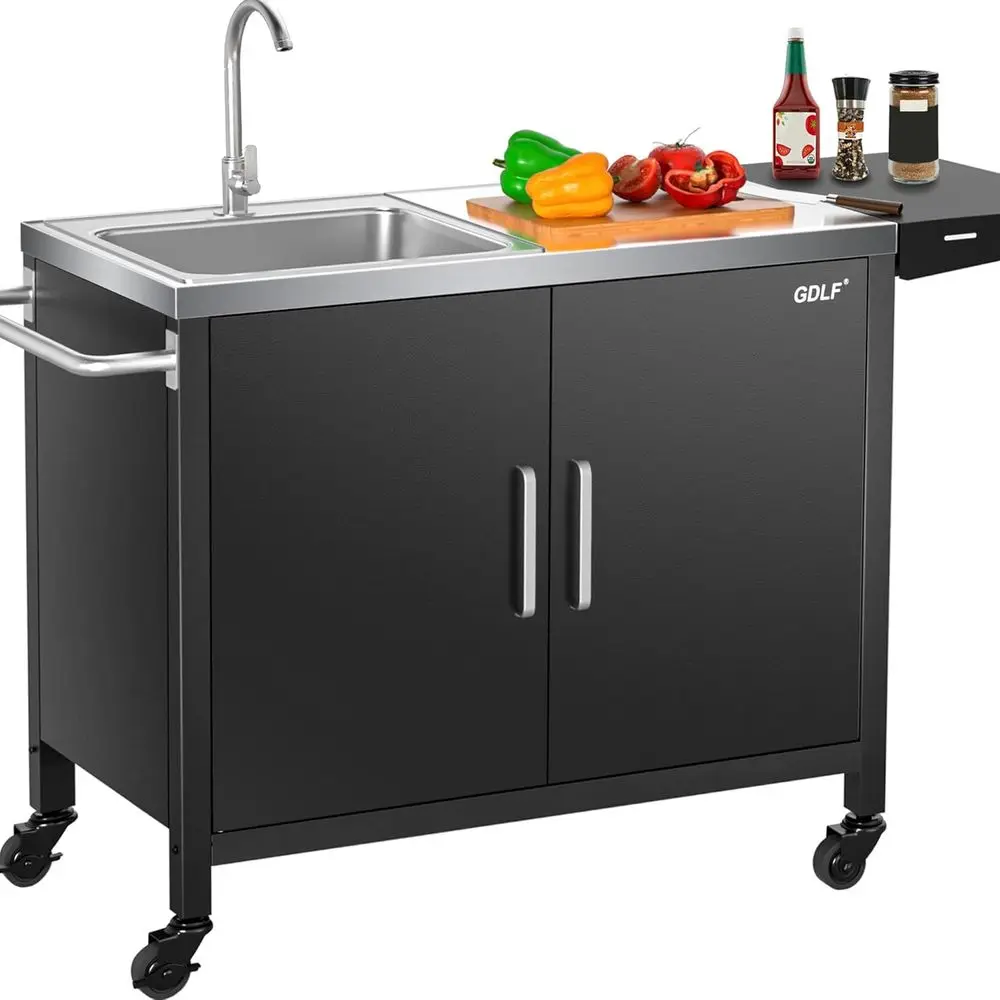Îlot de cuisine extérieur avec - Outdoor Camping Kitchen With Sink avis et prix