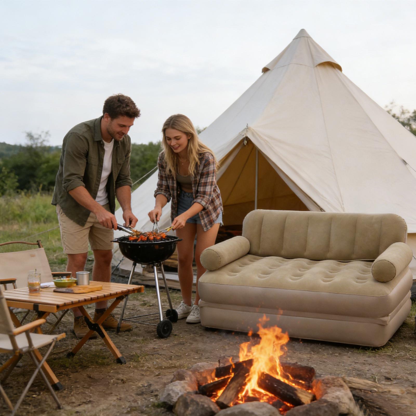 Canapé gonflable avec pompe à  - Bed Outdoor Camping avis et prix
