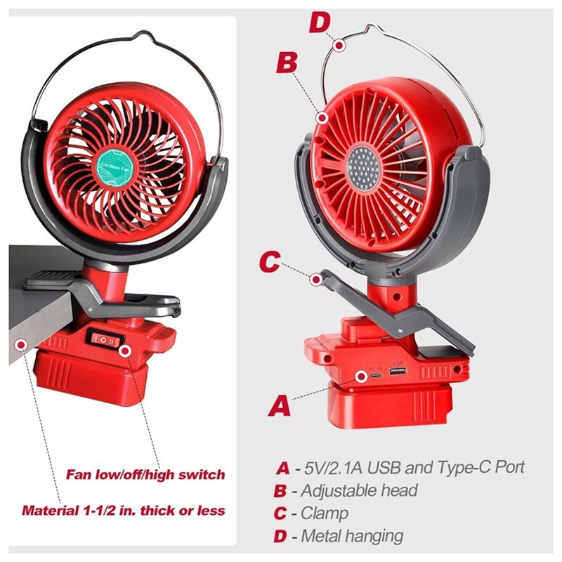 [HOT!A24R】 Ventilateur à pince - Outdoor Camping Jobs avis et prix