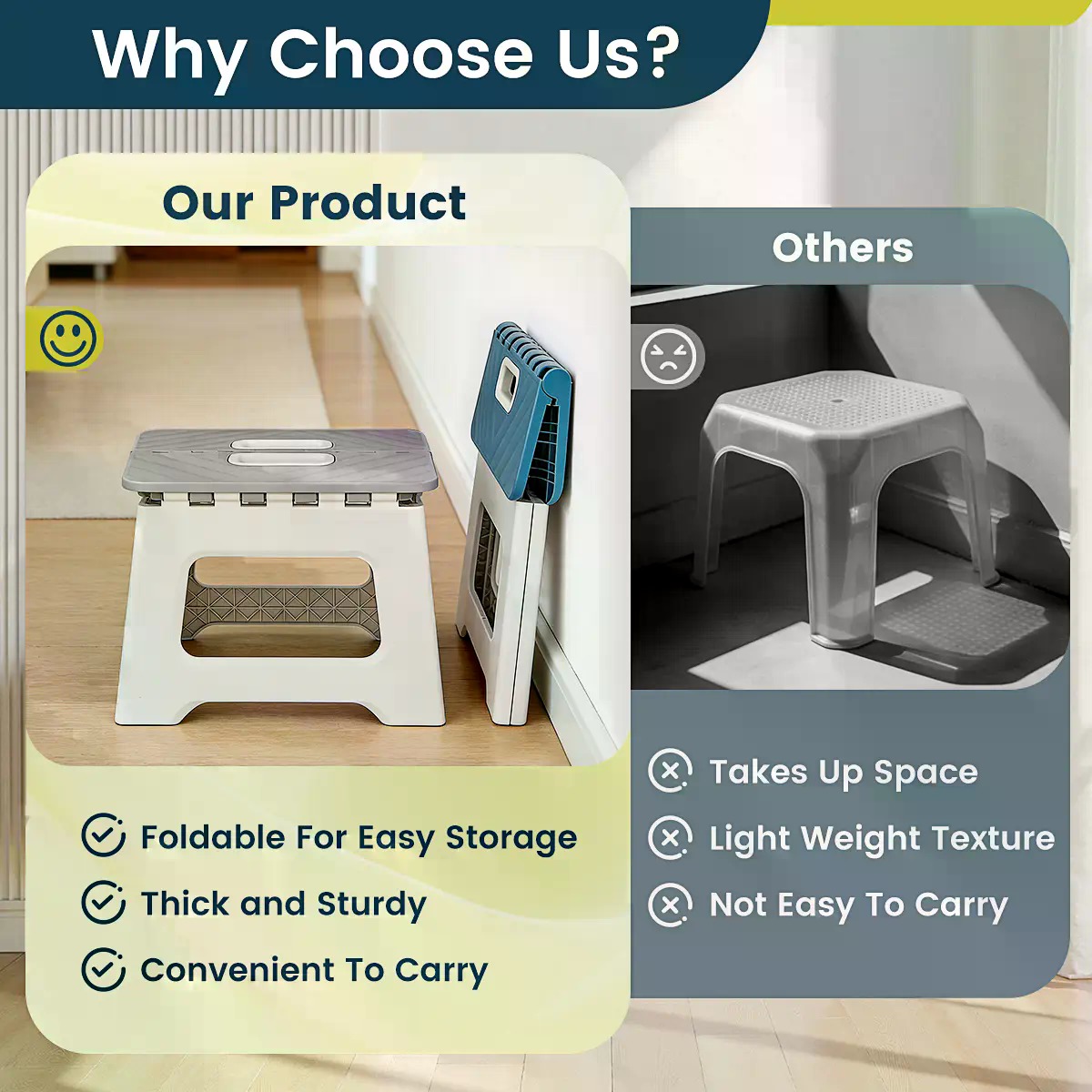 Tabouret pliable en plastique, - Outdoor Camping Bathroom avis et prix