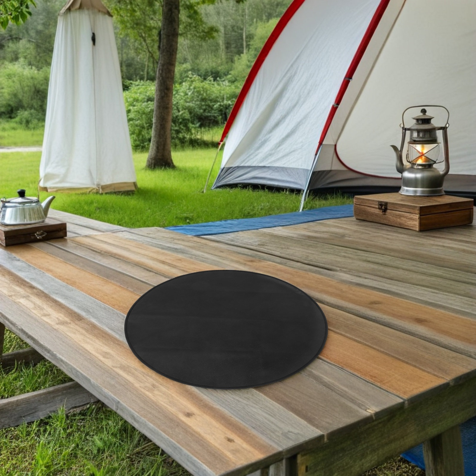 Tapis de barbecue rond ignifug - Outdoor Camping Mat avis et prix