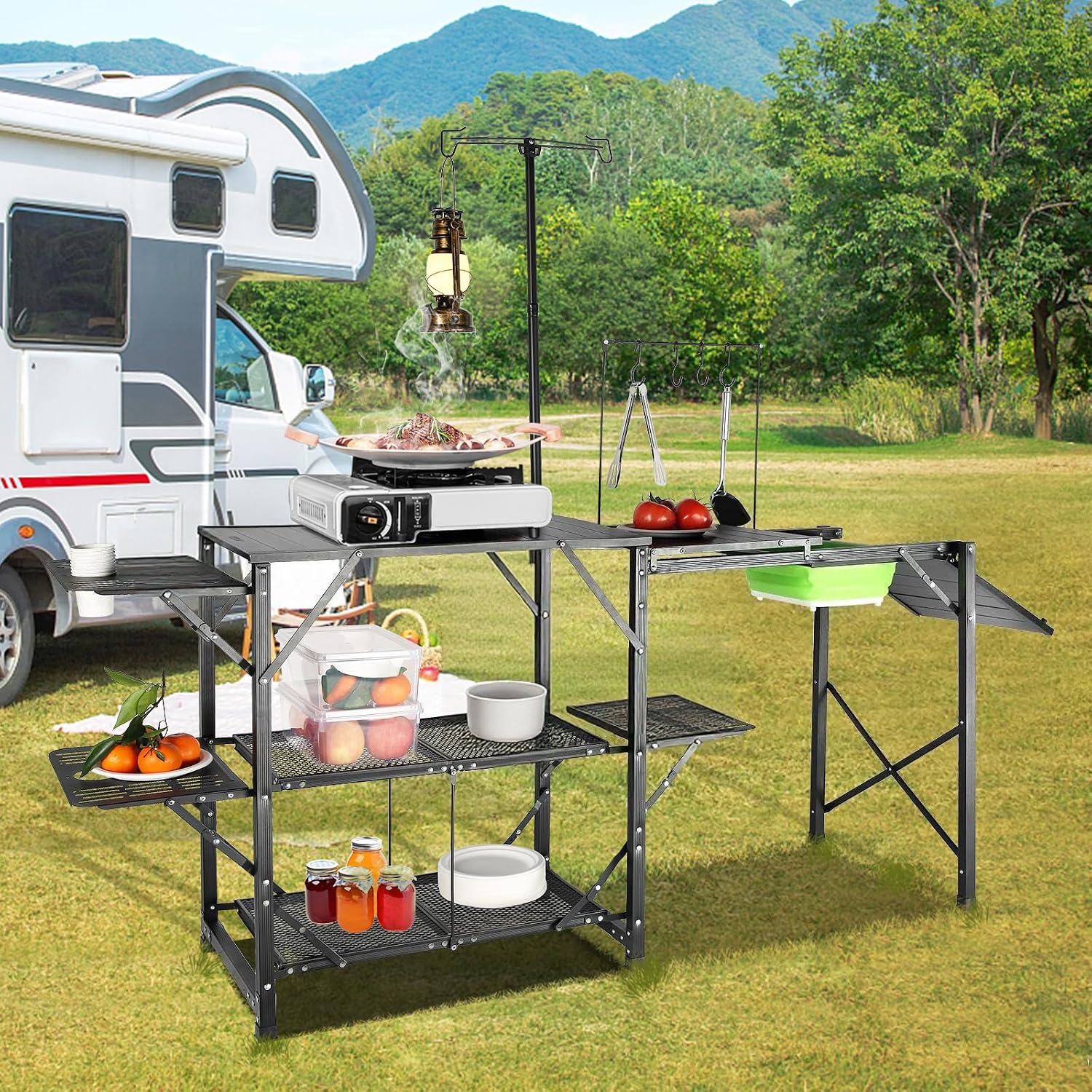 Table de cuisine de camping av - Outdoor Camping Kitchen With Sink avis et prix