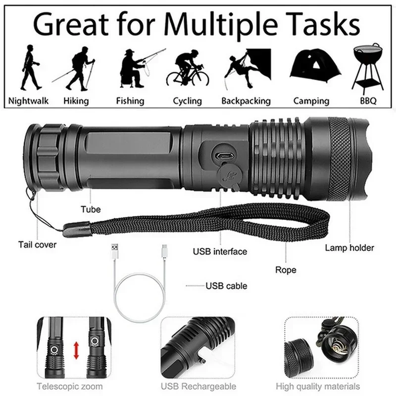 Lampe de poche LED haute puiss - Outdoor Camping Lantern avis et prix